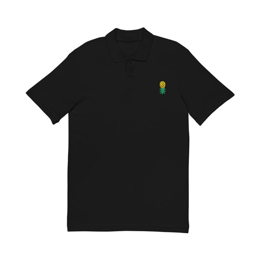Polo Shirt with Grey Pineapple Design