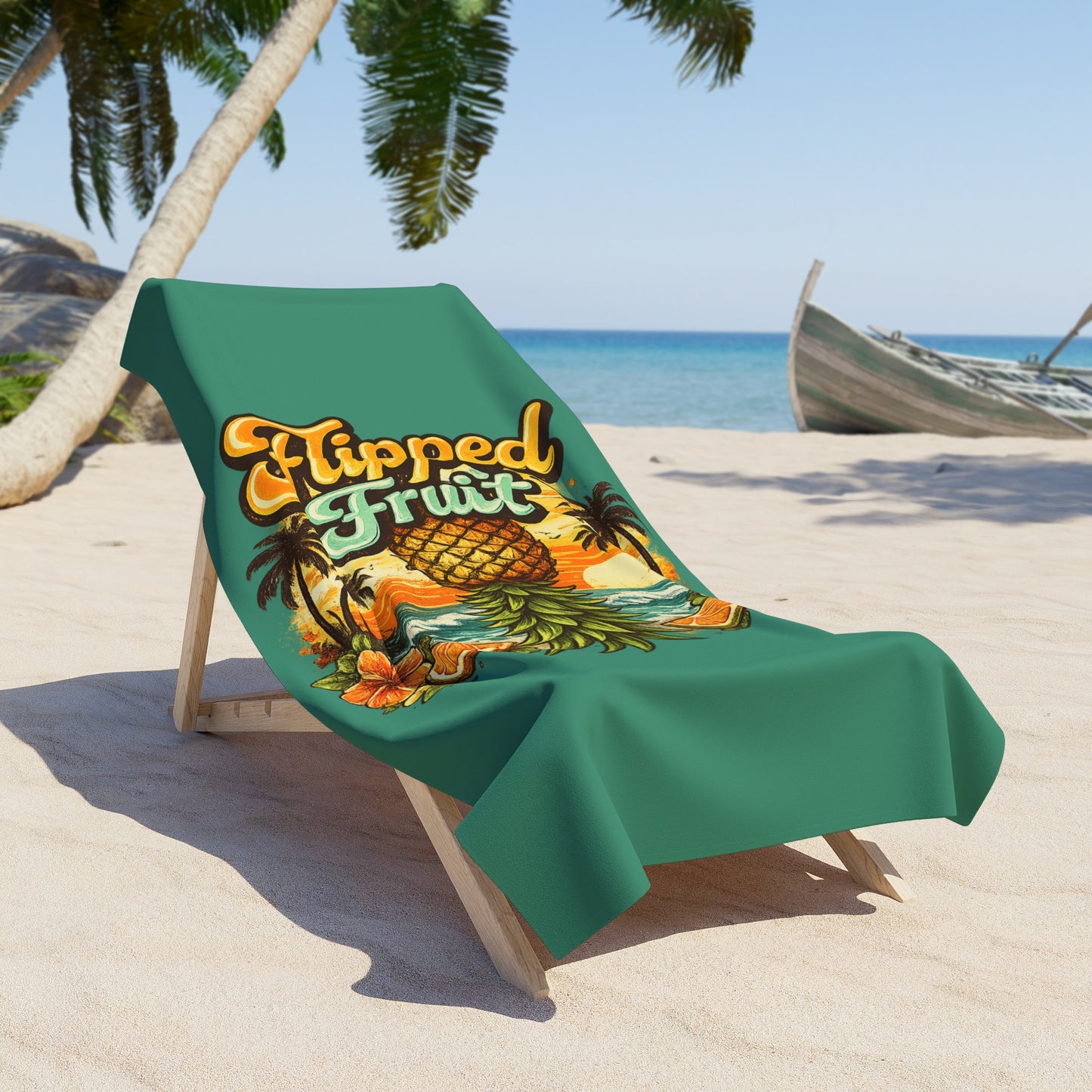 Flipped Fruit - Pineapple Beach Towel
