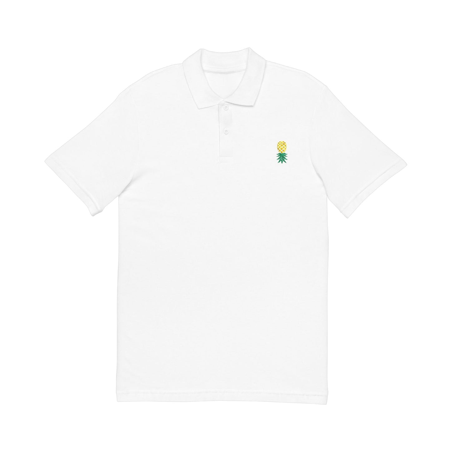 Polo Shirt with Grey Pineapple Design