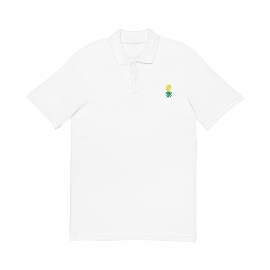 Polo Shirt with Grey Pineapple Design