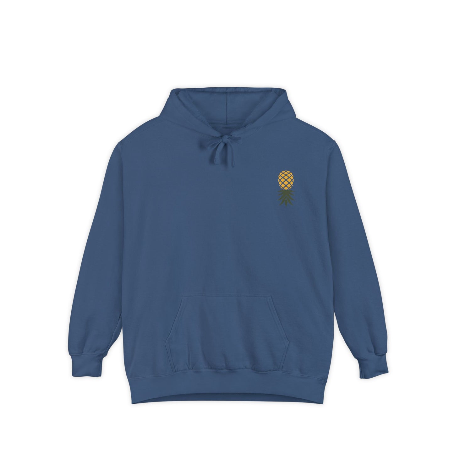 Golden Pineapple Hoodie — Minimal Chest Logo Sweatshirt