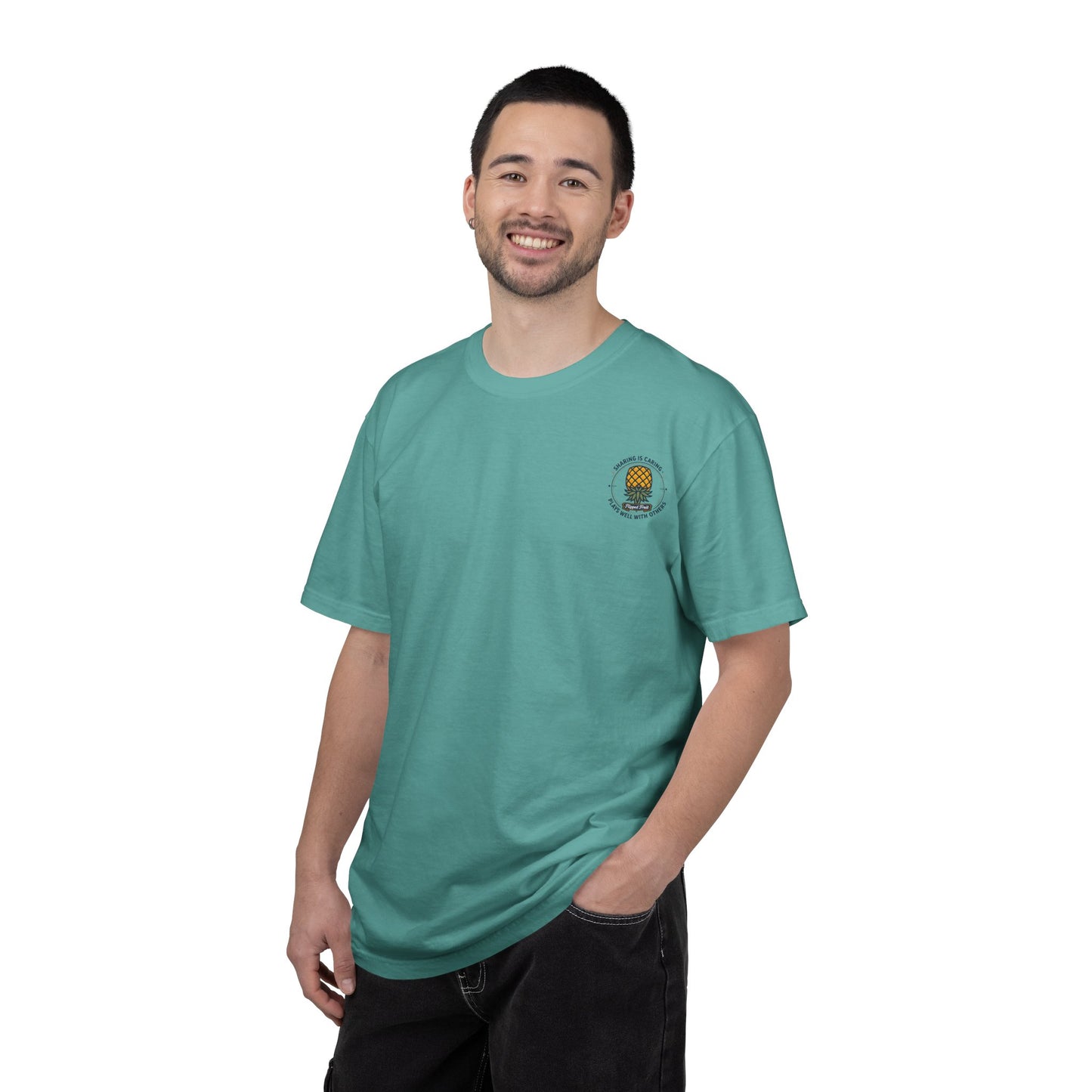 T-Shirt — 'Sharing Is Caring' Pineapple Graphic Tee