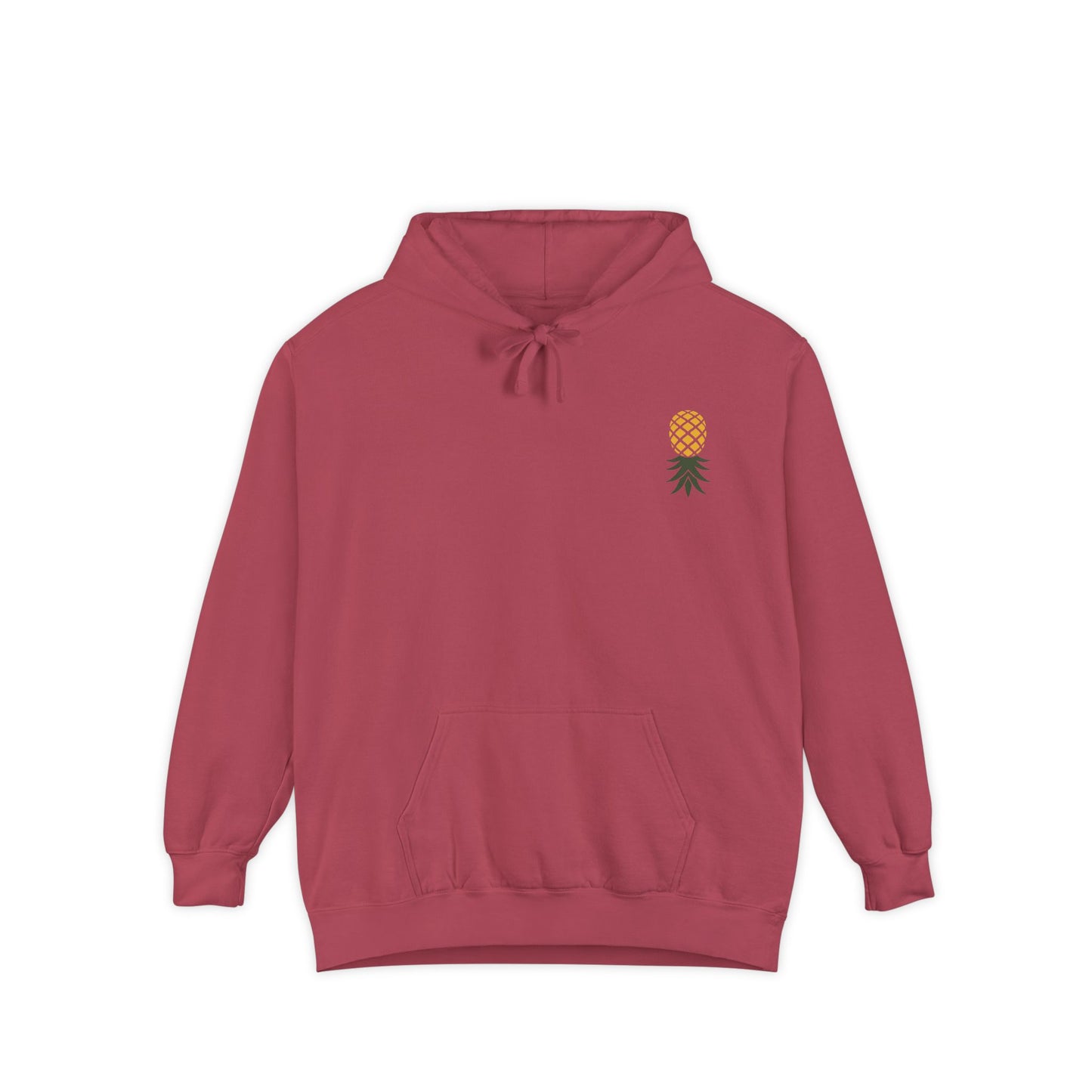 Golden Pineapple Hoodie — Minimal Chest Logo Sweatshirt