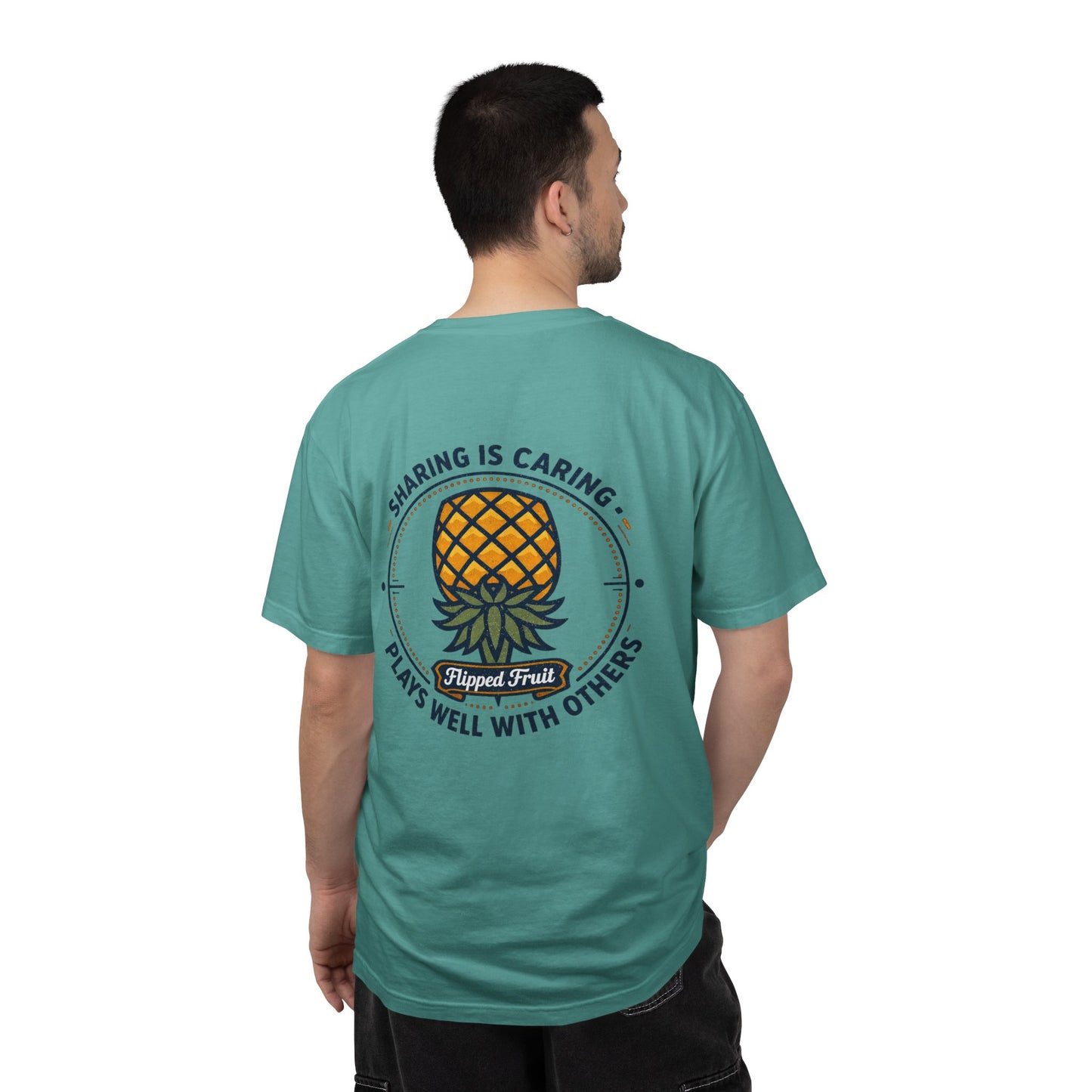 T-Shirt — 'Sharing Is Caring' Pineapple Graphic Tee