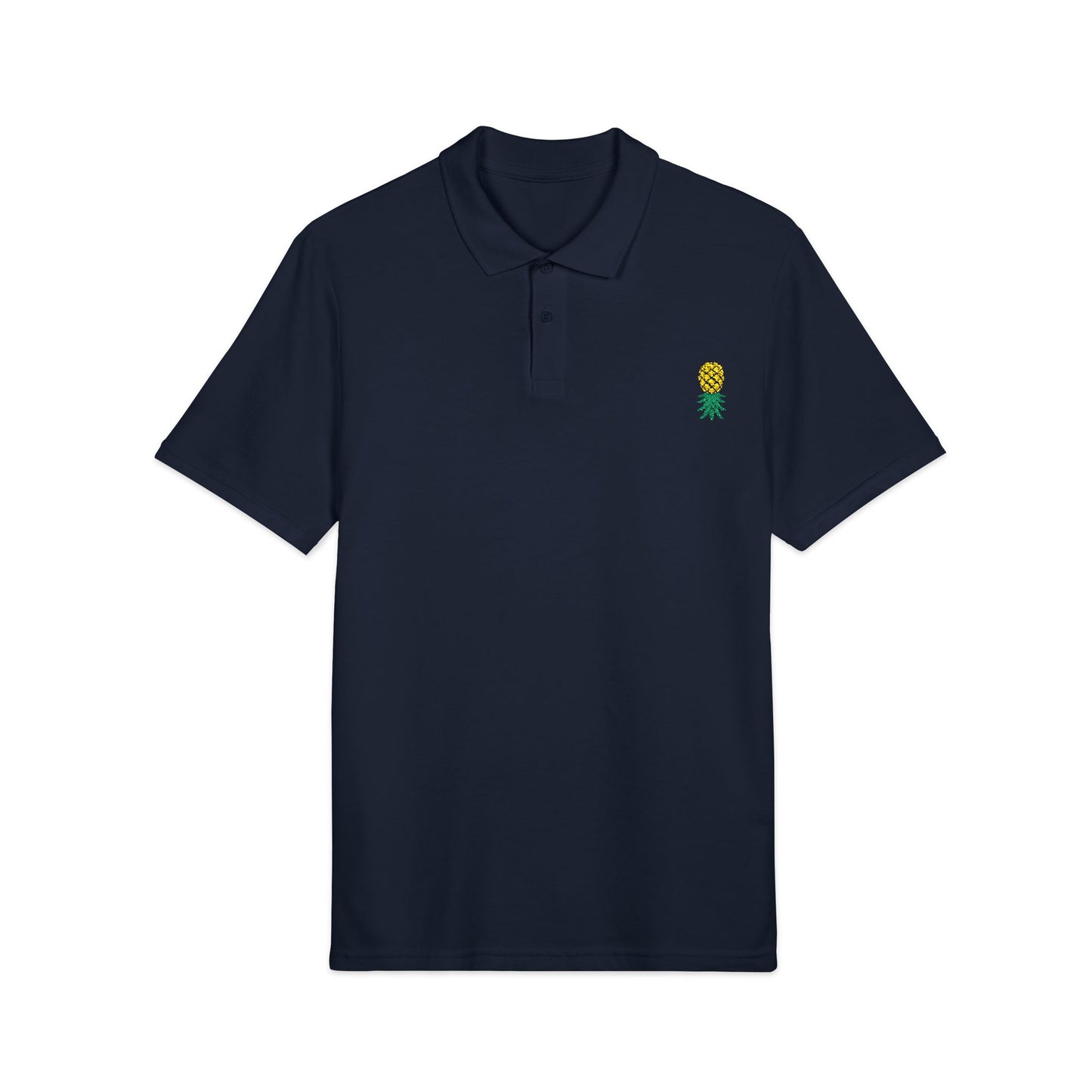 Polo Shirt with Grey Pineapple Design