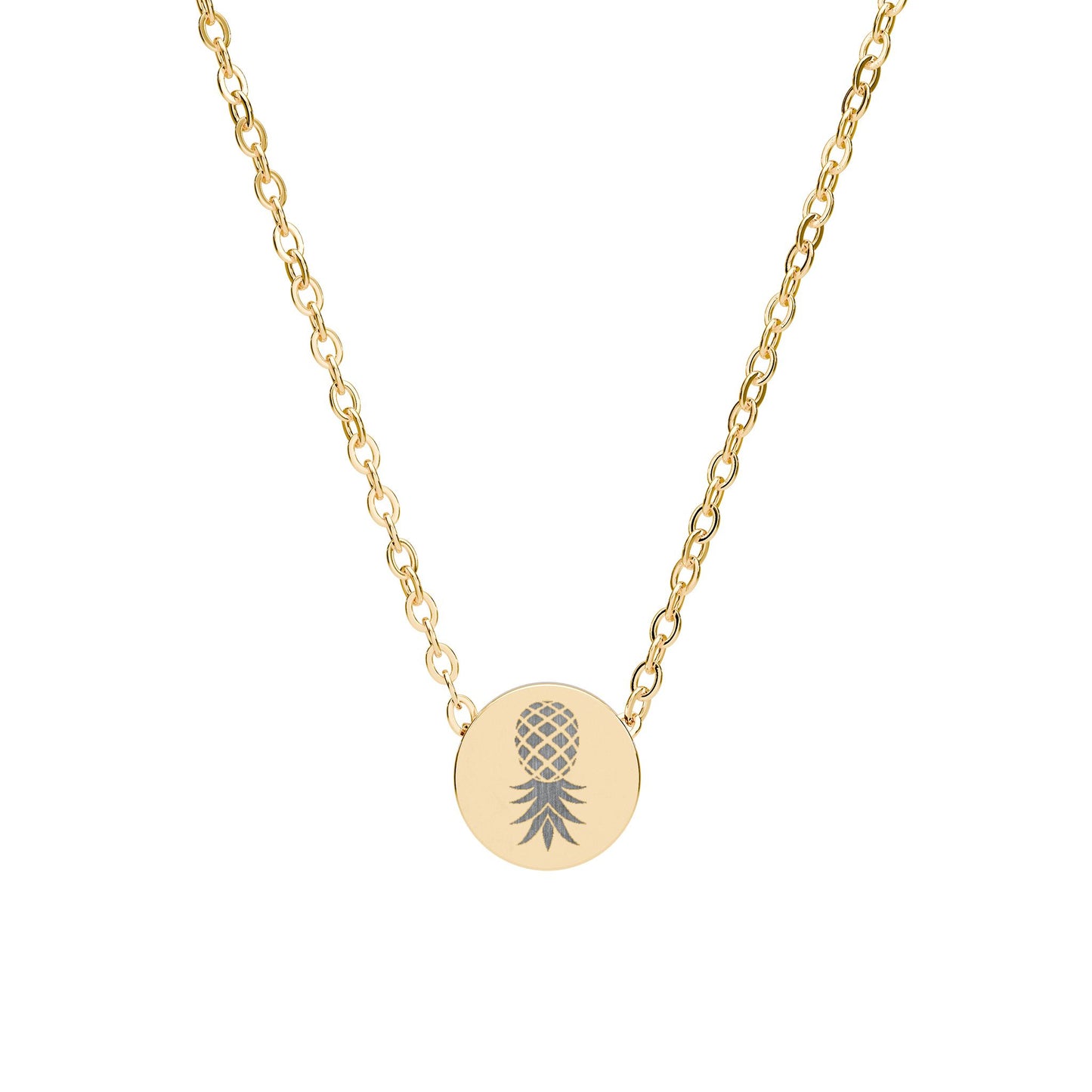 Upside Down Pineapple - Engraved Mini Charm