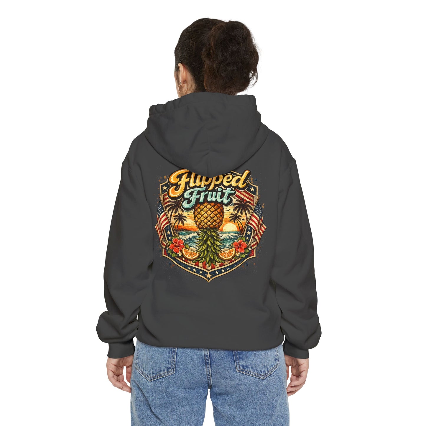 Hoodie — Flipped Fruit Tropical Pineapple Graphic Pullover