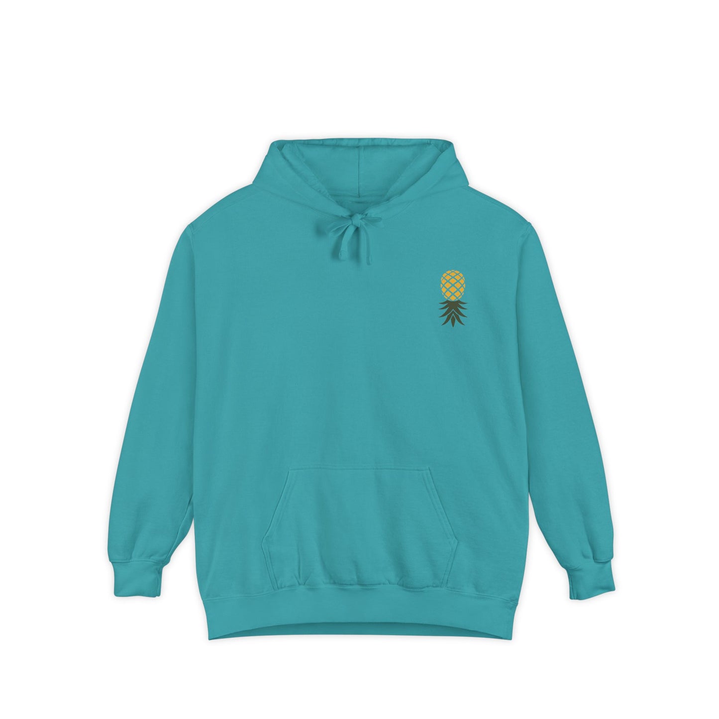 Golden Pineapple Hoodie — Minimal Chest Logo Sweatshirt