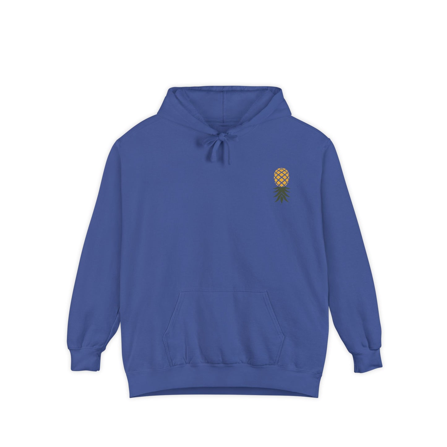 Golden Pineapple Hoodie — Minimal Chest Logo Sweatshirt