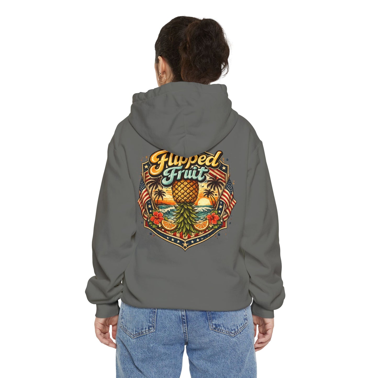 Hoodie — Flipped Fruit Tropical Pineapple Graphic Pullover