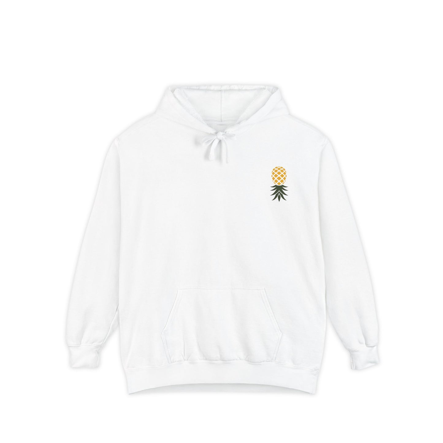 Golden Pineapple Hoodie — Minimal Chest Logo Sweatshirt