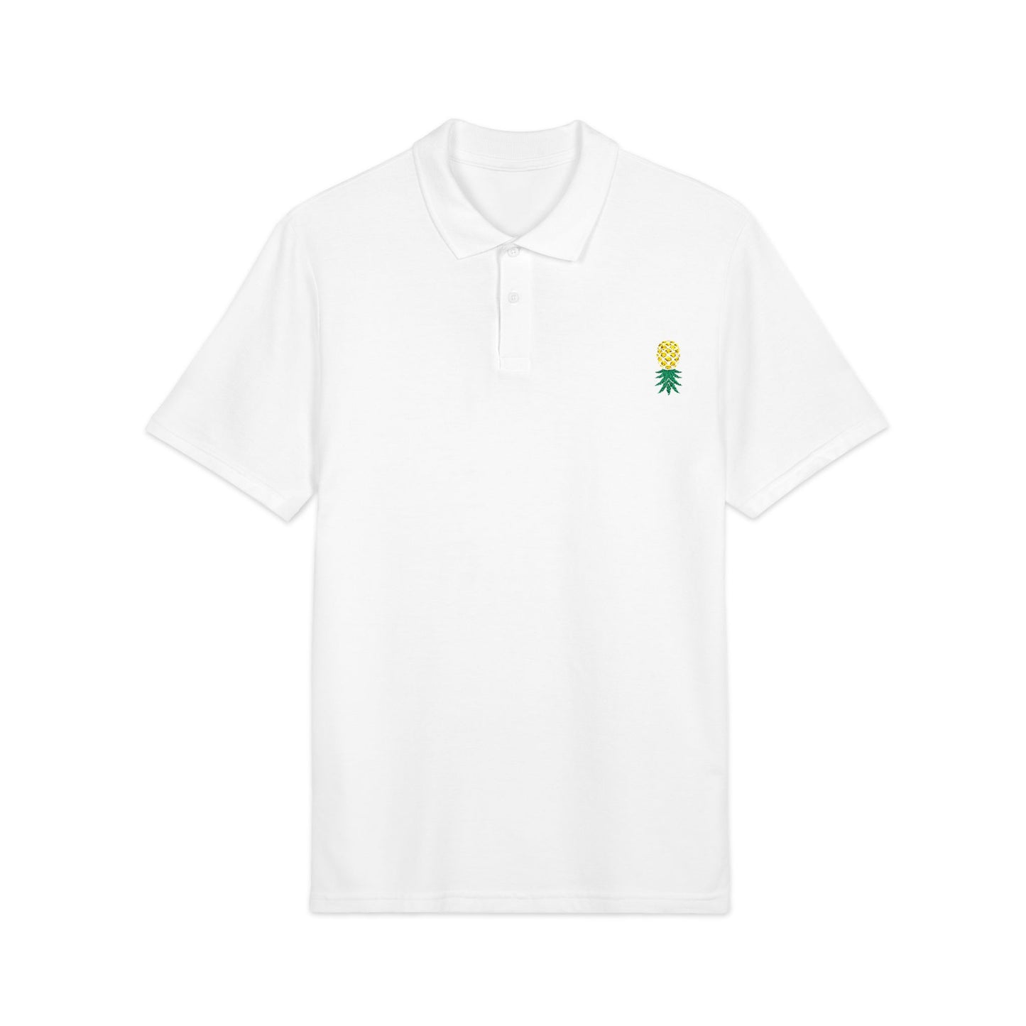 Polo Shirt with Grey Pineapple Design