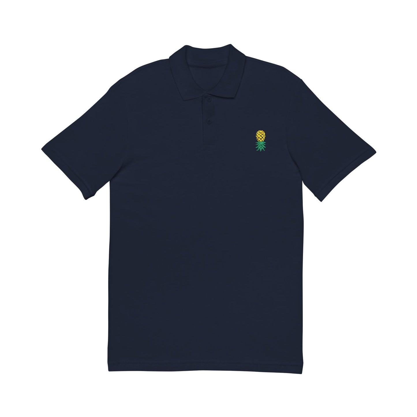 Polo Shirt with Grey Pineapple Design